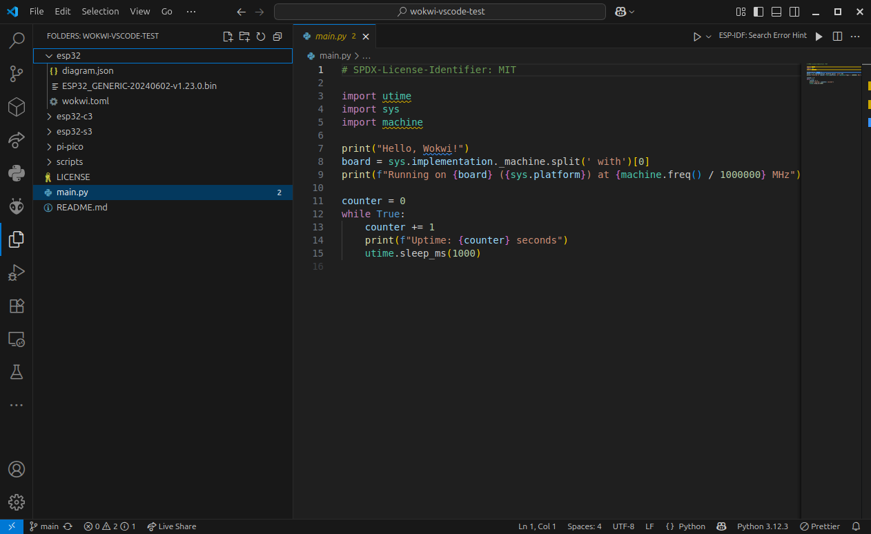 Screenshot showing the VS Code directory structure